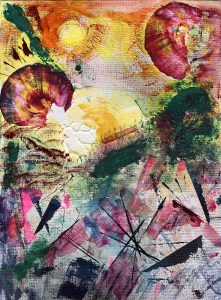 Acryl Experimentierbild wild und frei 1